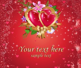 Bright Valentine day card background vector 02