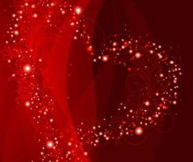 Red Style for Valentine day design vector 05