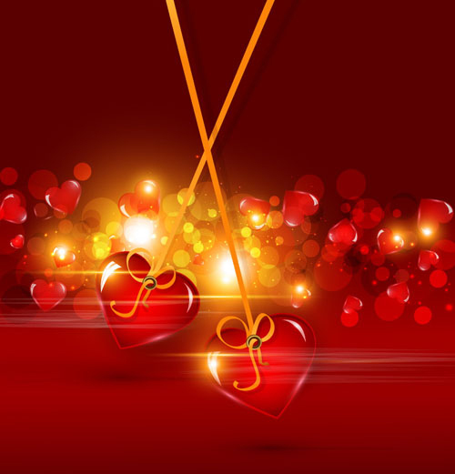 Bright Valentine day card background vector 05