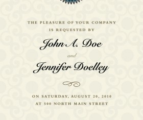 Vintage Floral invitations cover design vector 03