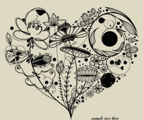 Romantic love Theme elements vector set 04