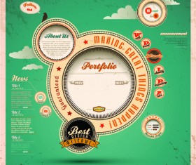 Vintage Style garbage label Design Elements vector 02