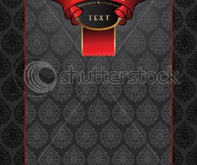 luxurious Vintage black background vector set 02