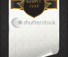 luxurious Vintage black background vector set 05