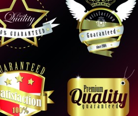Vintage quality and premium labels vector 02