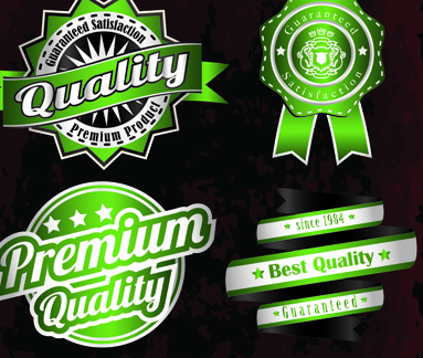 Vintage quality and premium labels vector 05