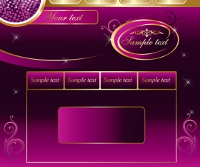 Web sites design template and button vector graphic 02