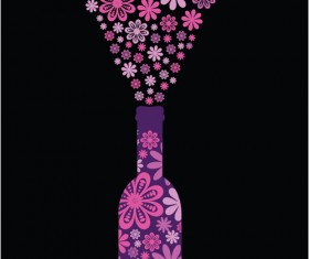 Elements of Wine design vector graphic set 01