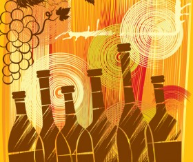 Elements of Wine design vector graphic set 02