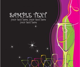 Elements of Wine design vector graphic set 03