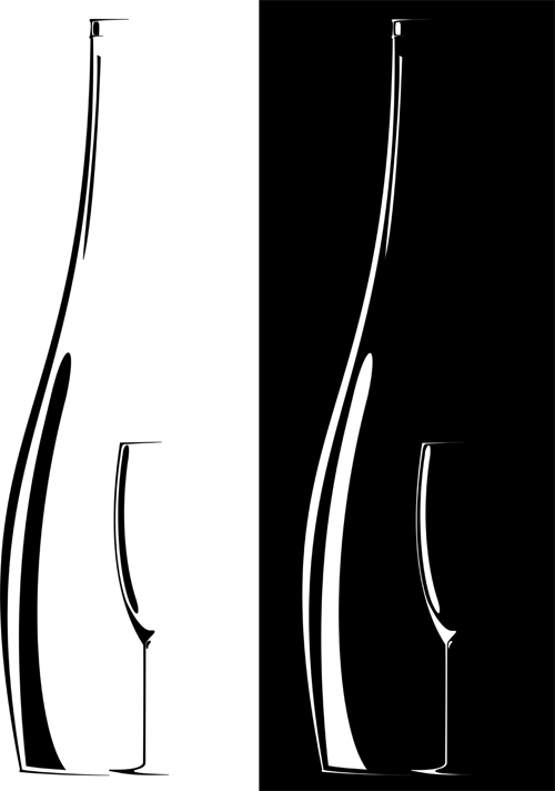 Elements of Wine design vector graphic set 05