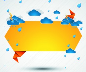 Yellow Speech Bubbles for you text vector 01