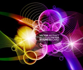 Abstract background with colorful Halation vector set 01