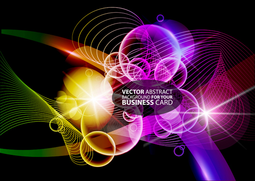 Abstract background with colorful Halation vector set 01
