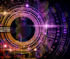 Abstract background with colorful Halation vector set 03