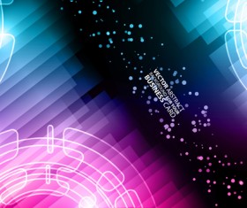 Abstract background with colorful Halation vector set 05