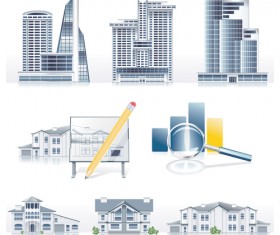 Creative Architecture design elements vector set 01