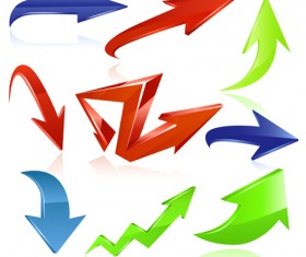 Set of Different arrow mix vector 01