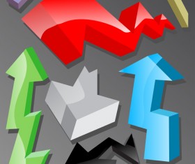 Set of Different arrow mix vector 04