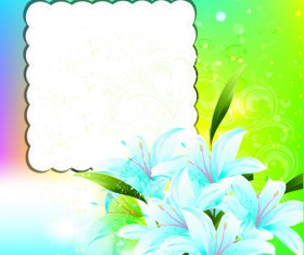 Bright Background with flowers design vector 04