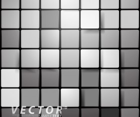 3D squares with background design vector 01