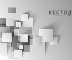 3D squares with background design vector 05