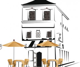 Elements of Different cafe deisgn vector 02