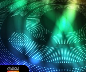 Shiny circle background design vector 04