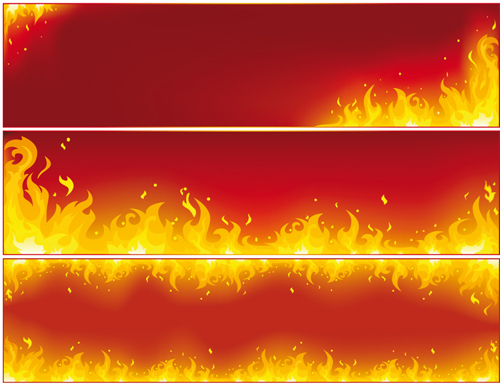 Different Fire vector illustration set 02