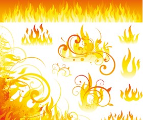 Different Fire vector illustration set 03