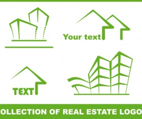Set of Green Eco House vector 05