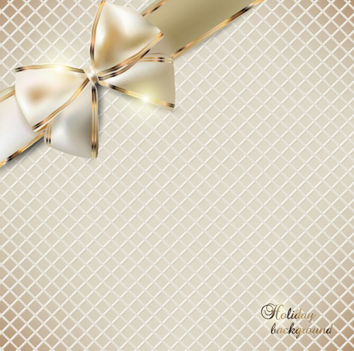 luxurious cards with bows design vector set 02