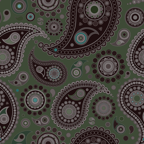 ornate paisley pattern  Seamless vector 02
