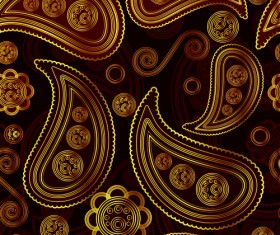 ornate paisley pattern  Seamless vector 03