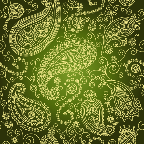 ornate paisley pattern  Seamless vector 04