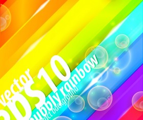 Shiny with Rainbow background vector graphic 01