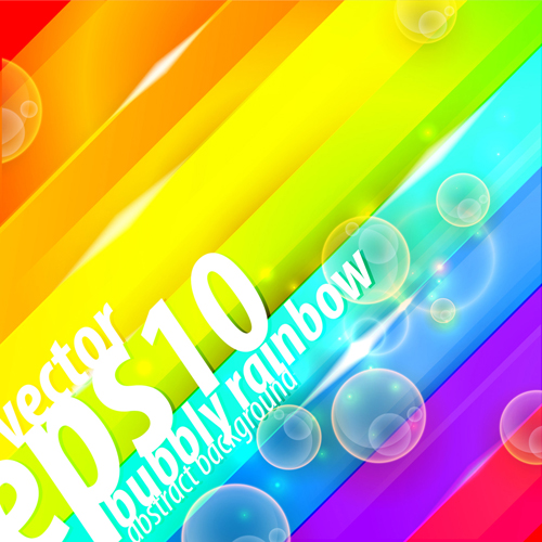Shiny with Rainbow background vector graphic 01