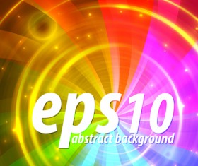 Shiny with Rainbow background vector graphic 02