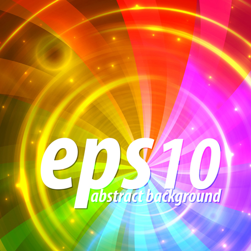 Shiny with Rainbow background vector graphic 02