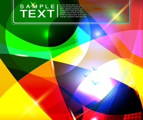 Shiny with Rainbow background vector graphic 05