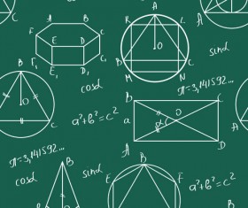 Set of Math scribble design vector 01