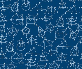 Set of Math scribble design vector 04