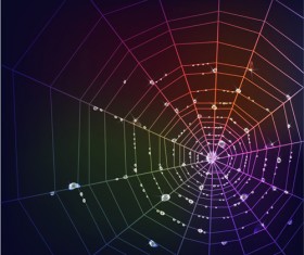 Set of Spider web vector background 04
