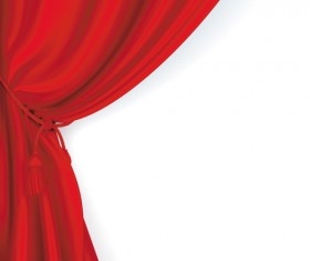 Red Stage Curtain design vector graphic 03