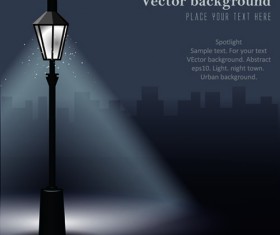 Shiny Street lamps background design vector set 01