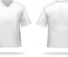 White T-shirts template vector set 01