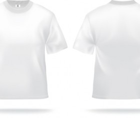White T-shirts template vector set 02