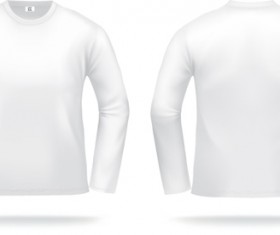 White T-shirts template vector set 03
