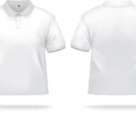 White T-shirts template vector set 04