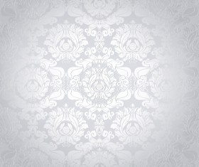 Bright White floral vector backgrounds set 01